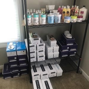 Various haircare and skincare products